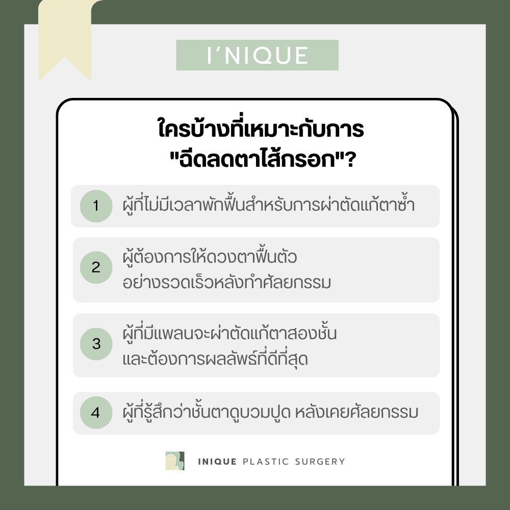 ใครบ้างที่เหมาะกับการ "ฉีดลดตาไส้กรอก"? เพื่อแก้ตาไส้กรอก
