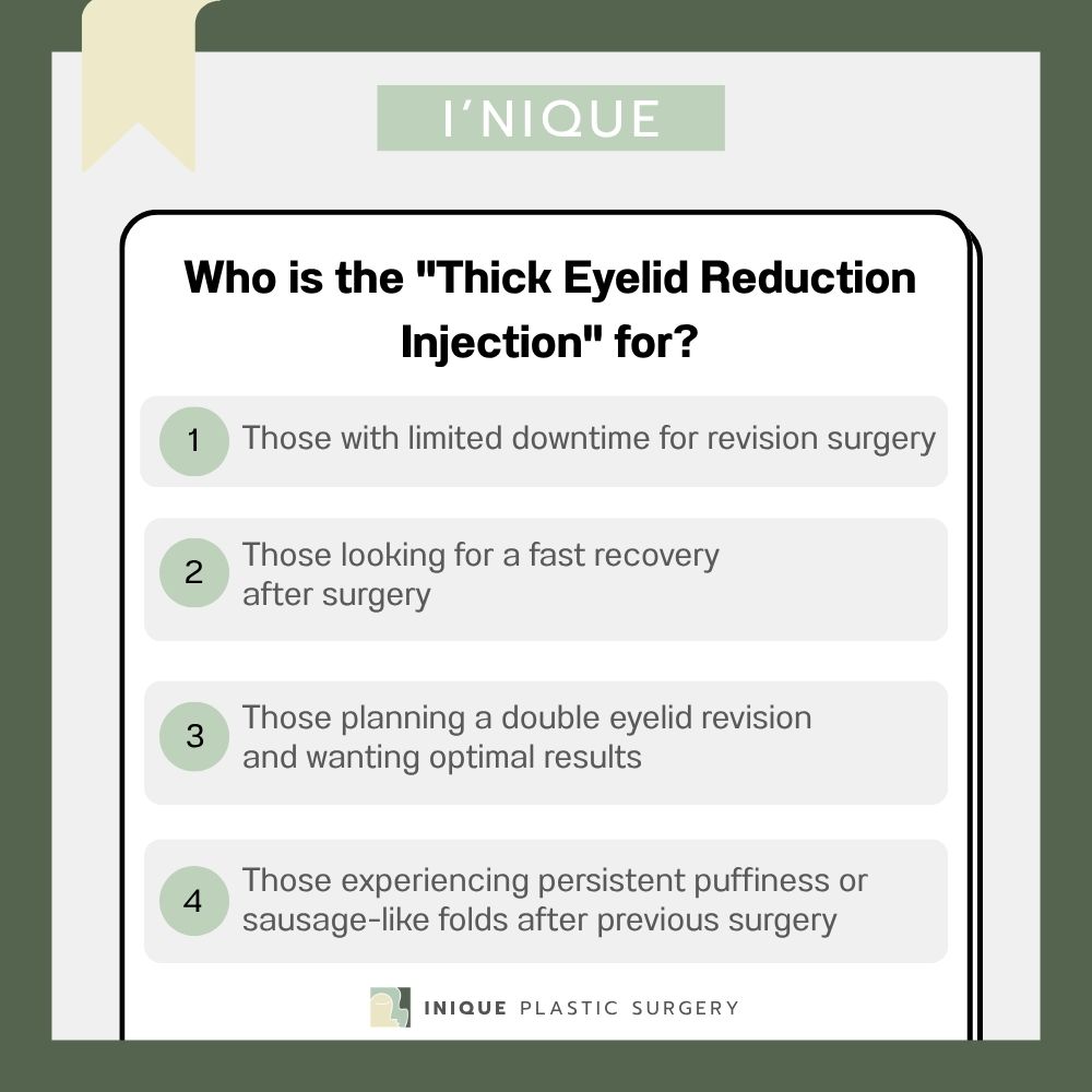  Non-Surgical Treatment for Thick, Puffy Double Eyelid Folds and Sausage Eyelid Correction 