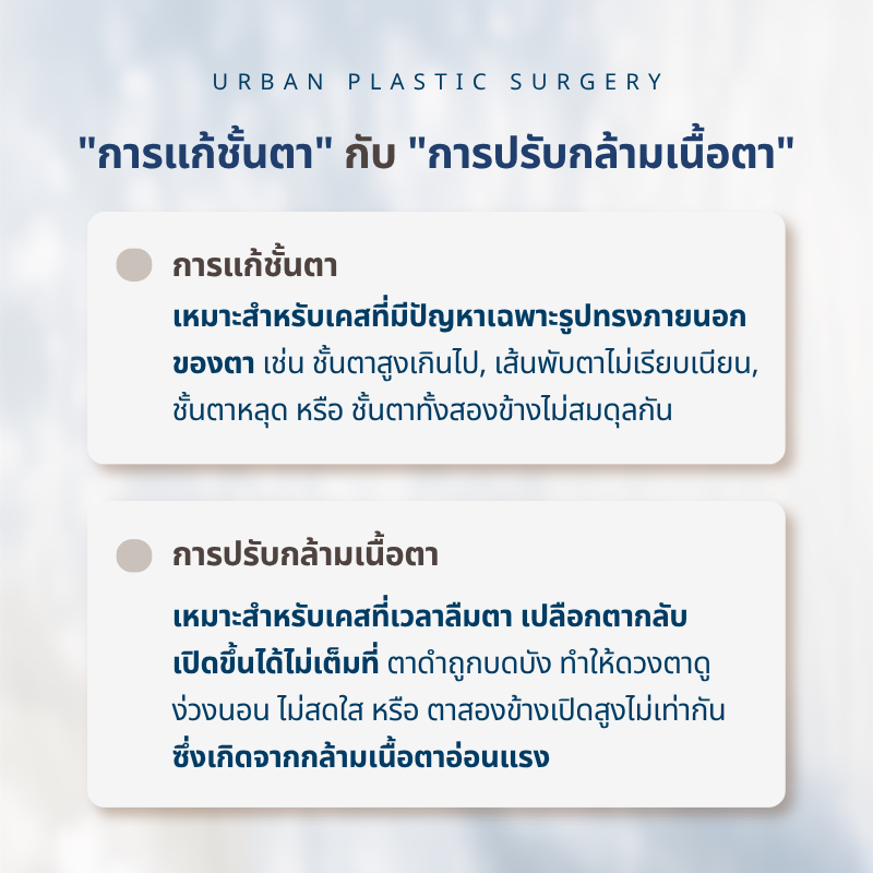 ความแตกต่างระหว่าง "การแก้ชั้นตา" กับ "การปรับกล้ามเนื้อตา"