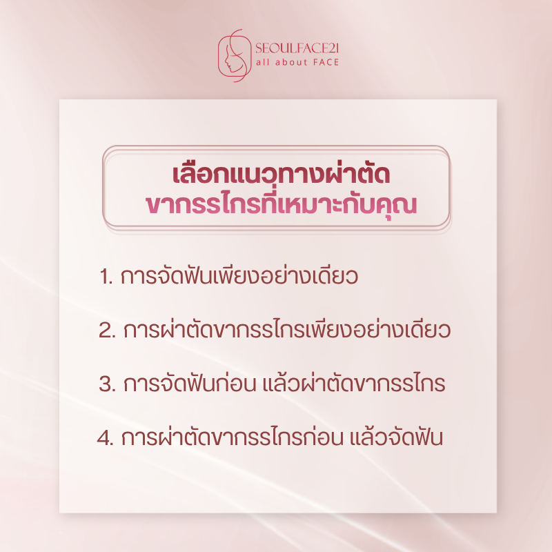เลือกแนวทาง ผ่าตัดขากรรไกรเกาหลี ที่เหมาะกับคุณ