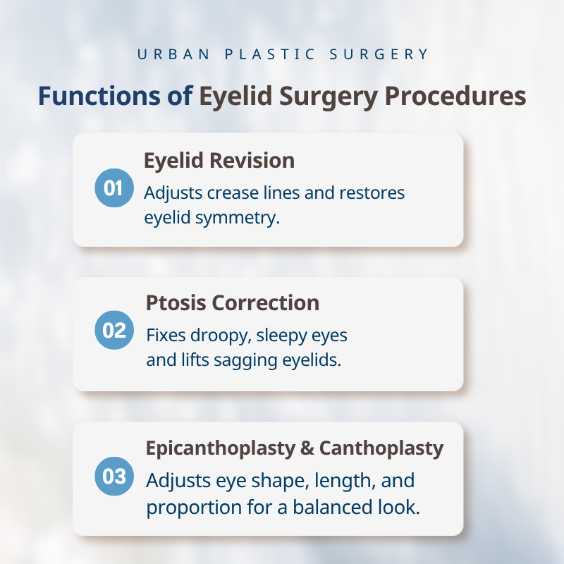 Revision Eyelid Surgery: How to Plan the Overall Eye Shape When Multiple Areas Need Correction