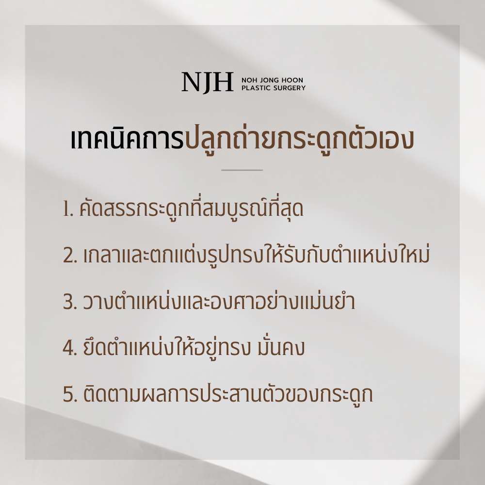 ปรับโครงหน้าเกาหลี เทคนิคการปลูกถ่ายกระดูกตัวเอง ให้เข้าที่และปลอดภัย