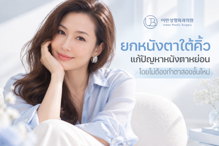 ยกหนังตาใต้คิ้ว แก้ปัญหาหนังตาหย่อน โดยไม่ต้องทำตาสองชั้นใหม่