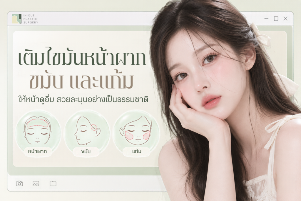 เติมไขมันหน้าผาก ขมับ และแก้ม ให้หน้าดูอิ่ม สวยละมุนอย่างเป็นธรรมชาติ